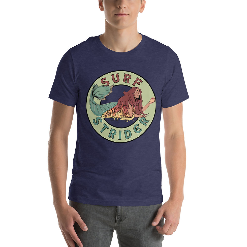 Thumbnail: Surf Strider Mermaid Unisex t-shirt