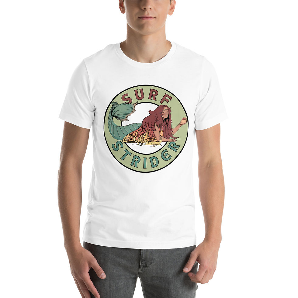 Thumbnail: Surf Strider Mermaid Unisex t-shirt