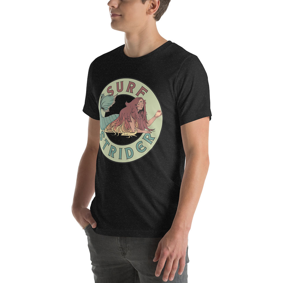 Thumbnail: Surf Strider Mermaid Unisex t-shirt