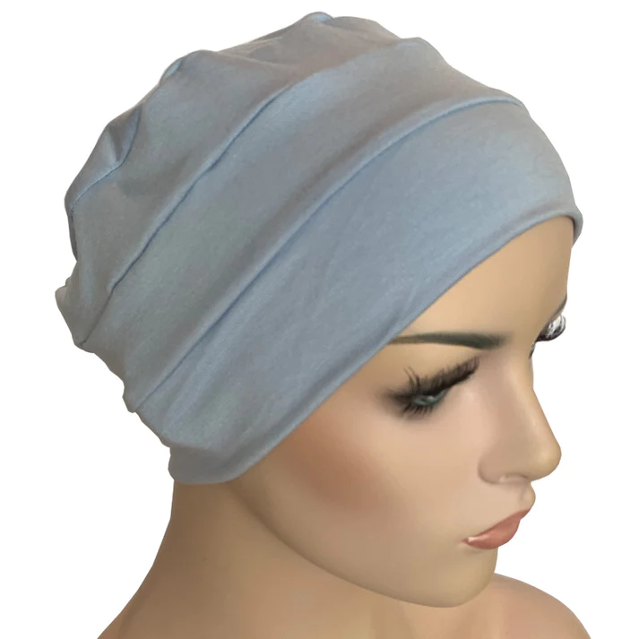 Bamboo Chemo Cloche Cap - Chambray Blue