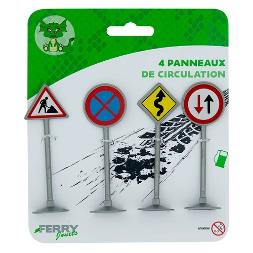 1 ensemble de panneaux de signalisation miniatures pour enfants - Jouet éducatif de 1 ensemble de panneaux de signalisation miniatures pour enfants - Jouet éducatif de