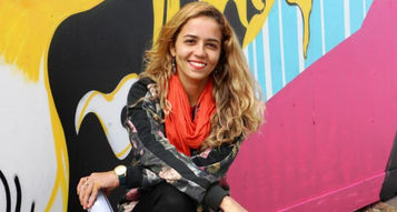A prominent street artist has brought a taste of the Copacabana to Whitley Bay with an eye-catching