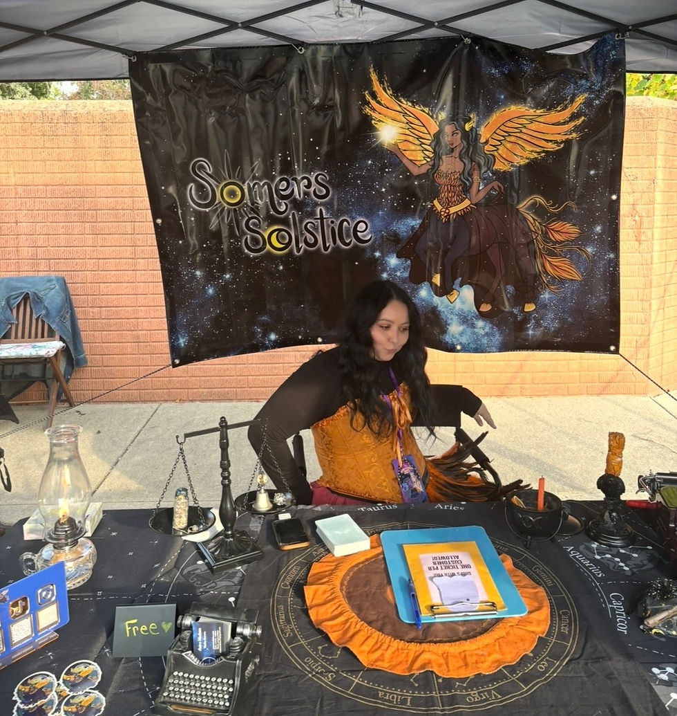 Shelby with her full Somers Solstice set-up