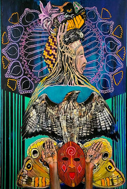 Totem, 2023, 36x24, acrylic, canvas