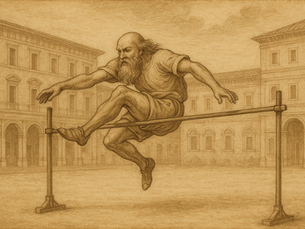 Léonard de Vinci fait du saut en hauteur