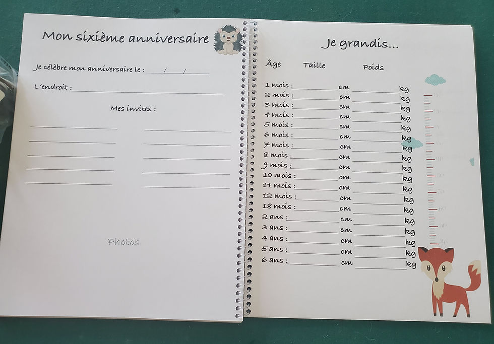 Miniature : Livre de bébé(personnalisé)