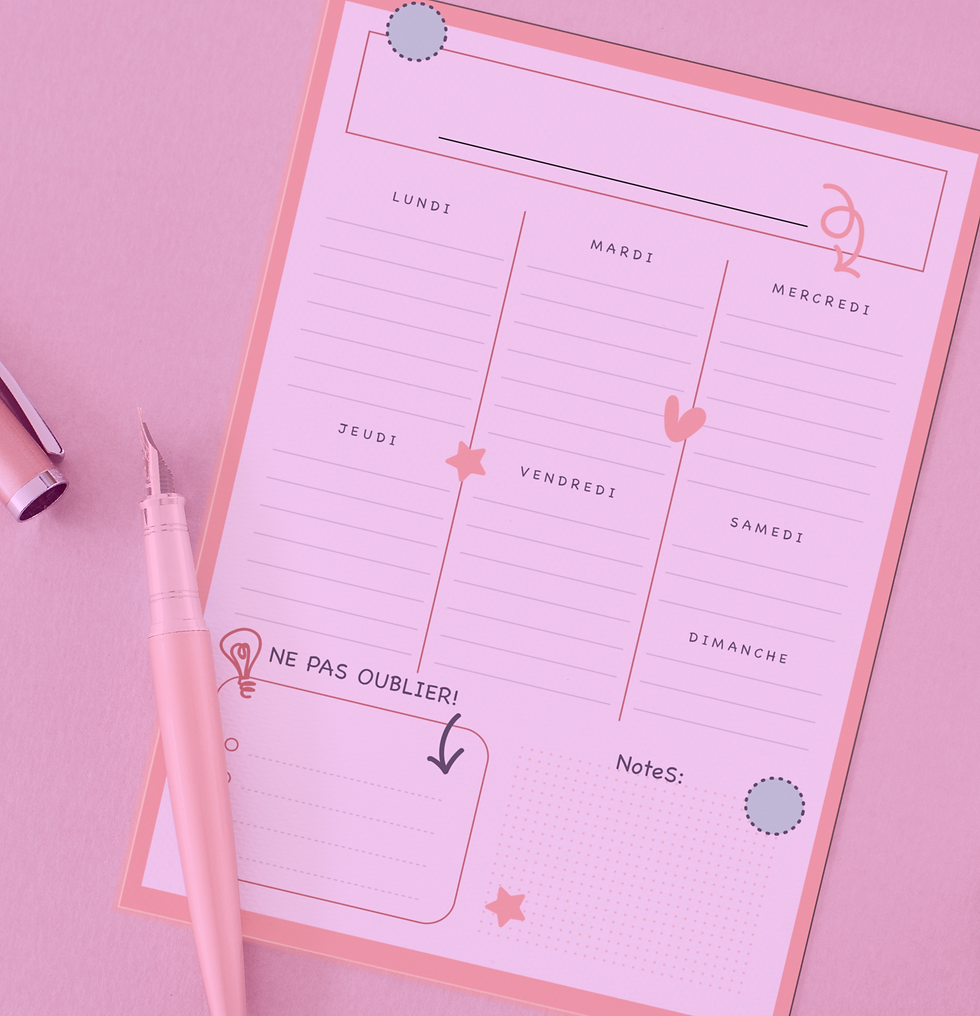 Planificateur de semaine