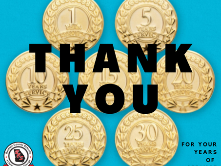 BCSD Recognizes Employees for their Years of Service