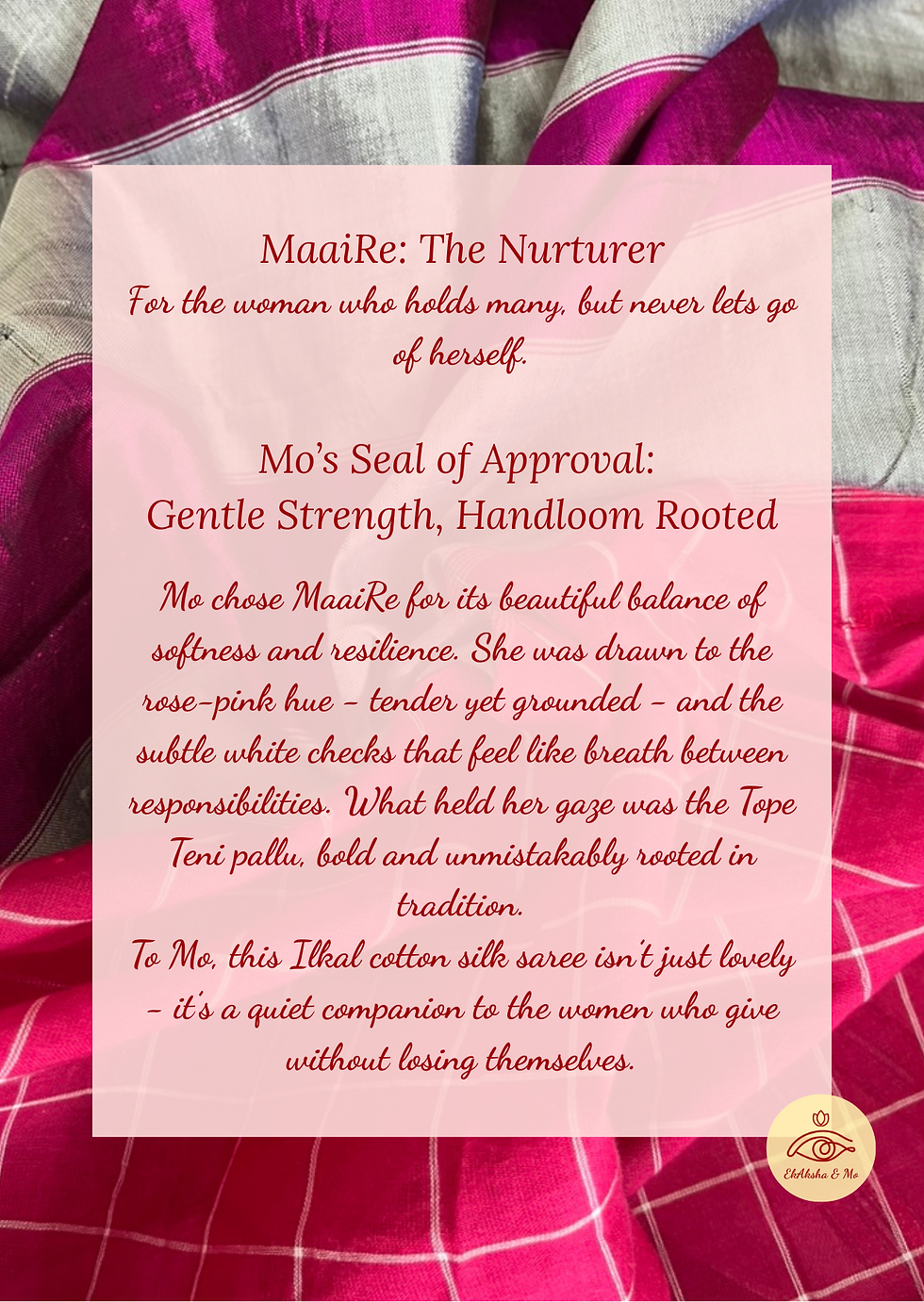 Thumbnail: MaaiRe - Pink Ilkal Tope Teni Pallu Cotton Silk Saree
