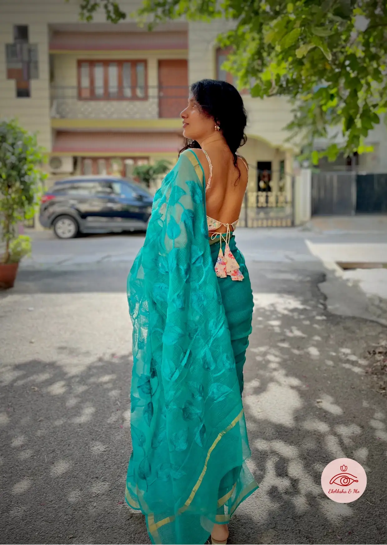 Back View of Nilaya - Body & pallu