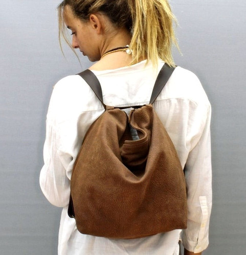 slouchy backpack purse
