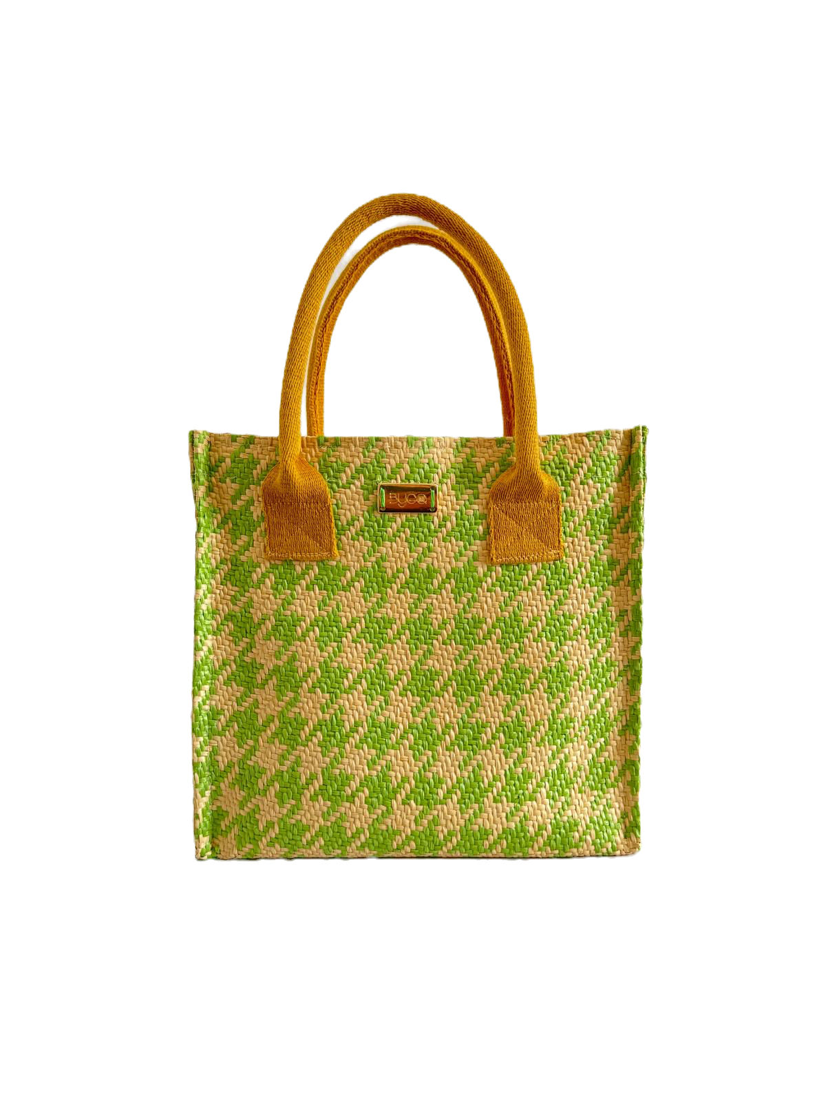 Green wooven Raffia bag