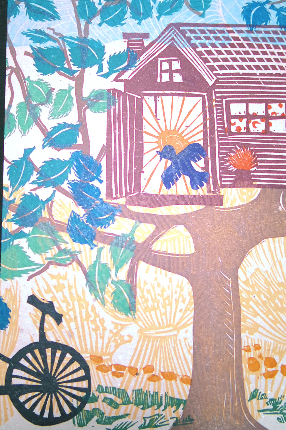 サムネイル： 木版画アルバムL 【La casa sull'albero】XILOCART