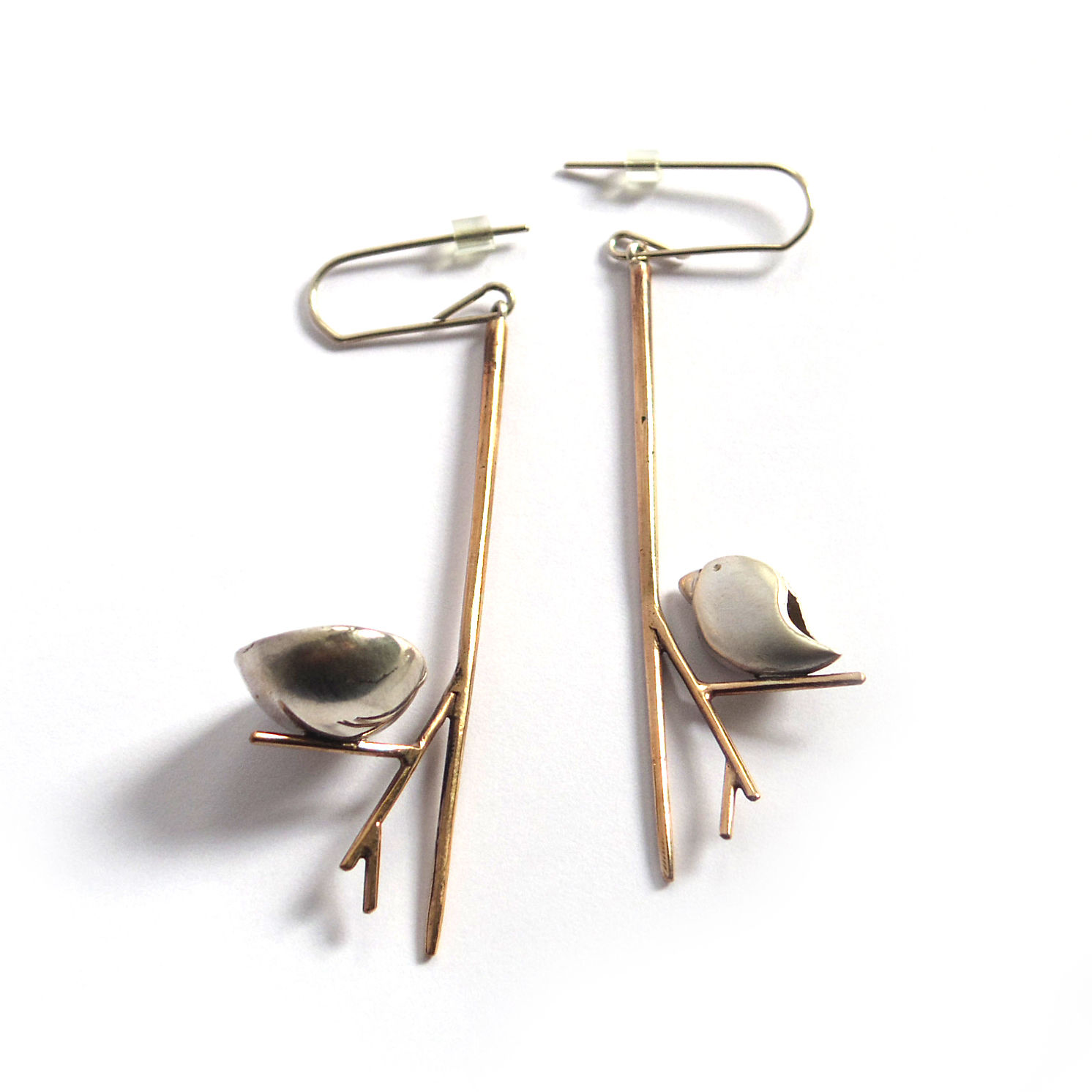 シルバーピアス【Uccellino-Nido L】GIOIELLI DI CAMILLA