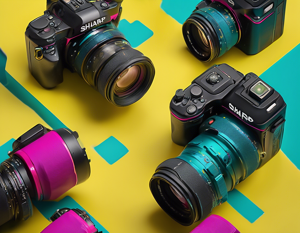 Four Cameras each representing a social media channel (Instagram, facebook, TikTok, Youtube