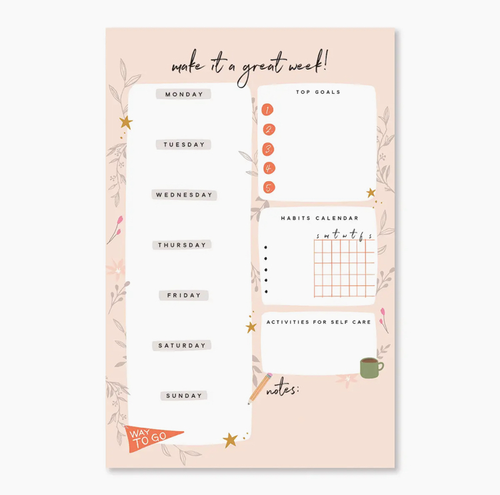 Ginger P. Designs // Great Week Notepad | Mika + Co.