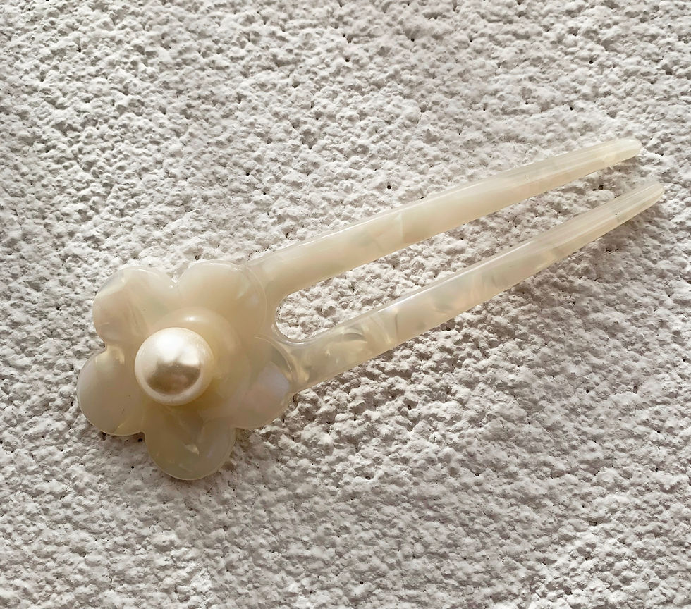 Thumbnail: Mika + Co. // Acetate Flower Hair Pin w/ Faux Pearl 