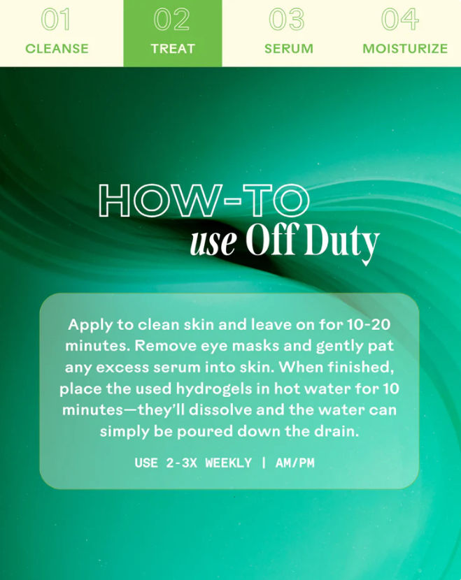 Thumbnail: Three Ships // OffDuty™ Sea Algae + Bio-Peptide Smoothing Biodegradable Eye Mask