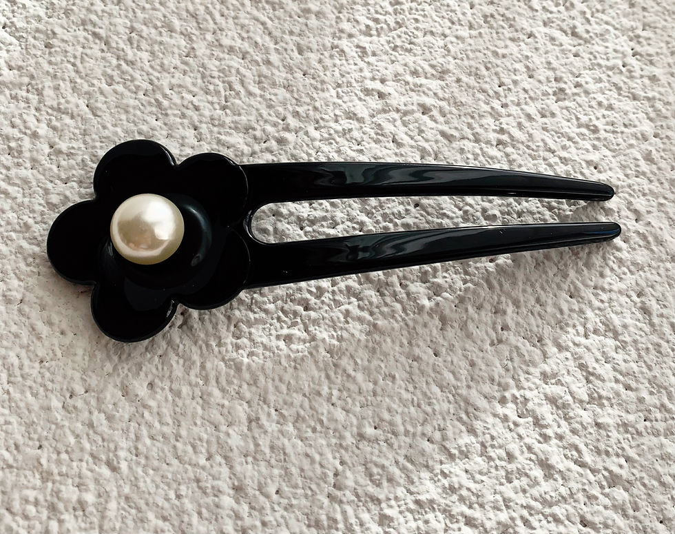 Thumbnail: Mika + Co. // Acetate Flower Hair Pin w/ Faux Pearl 