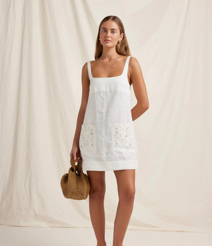 Peony // Embroidered Shift Mini Dress | Mika + Co.