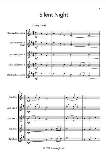 Thumbnail: Silent Night - Saxophone Quartet