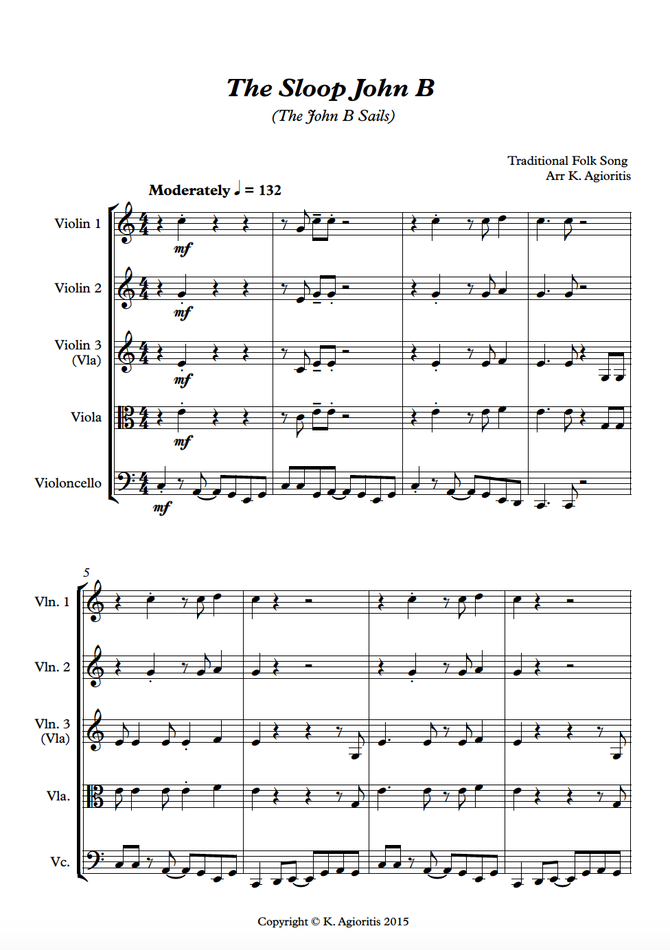 Thumbnail: The Sloop John B - String Quartet