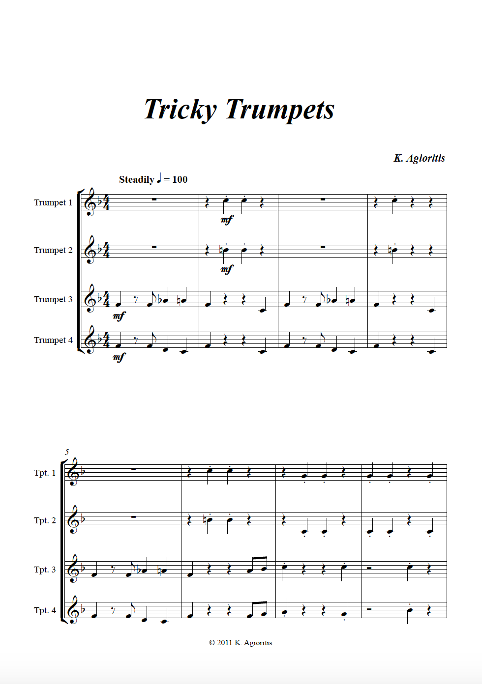 Thumbnail: Tricky Trumpets - Trumpet Quartet