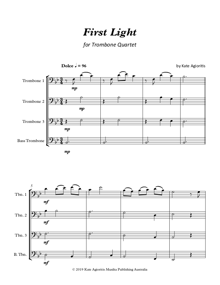 Thumbnail: First Light - Trombone Quartet