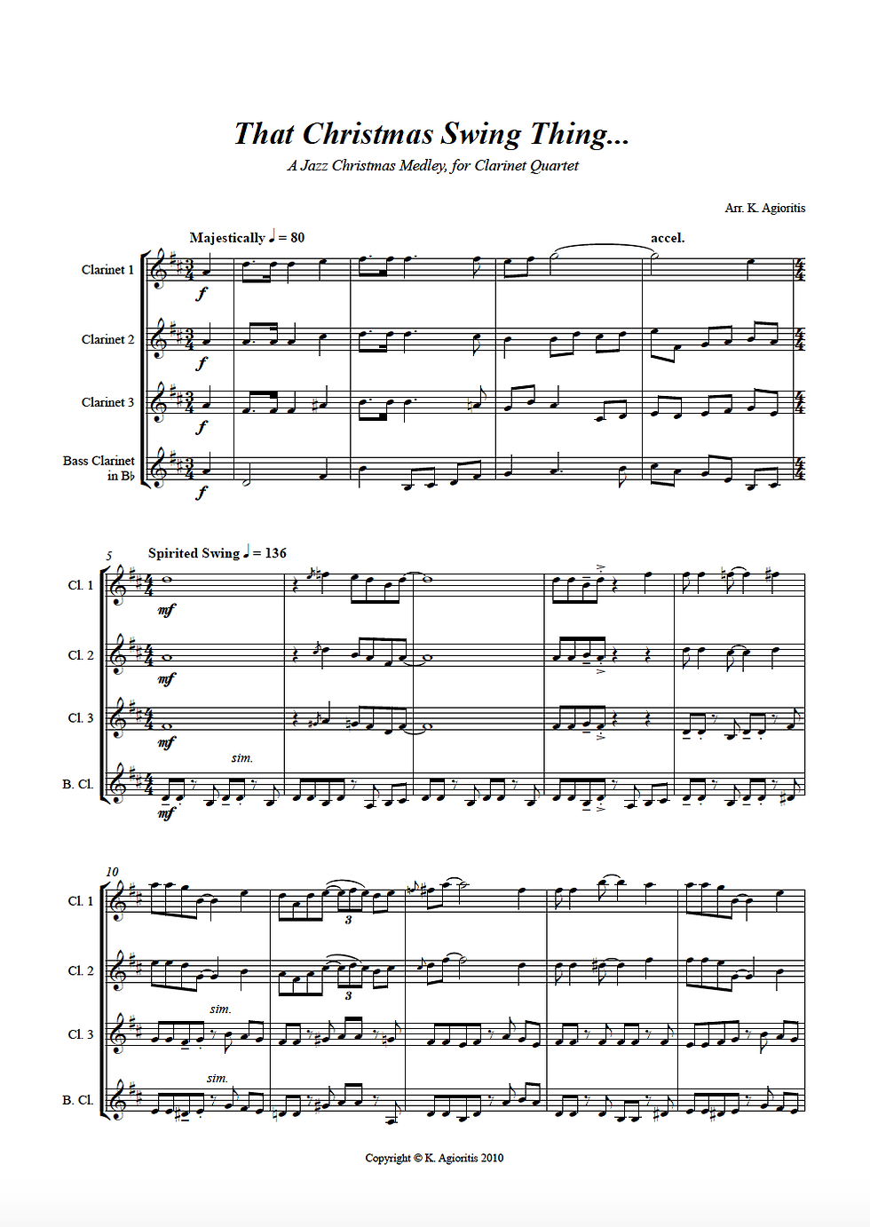 Thumbnail: That Christmas Swing Thing... - Clarinet Quartet