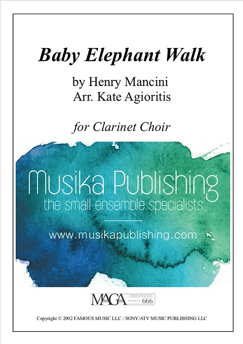 Baby Elephant Walk Clarinet Choir Musika Publishing