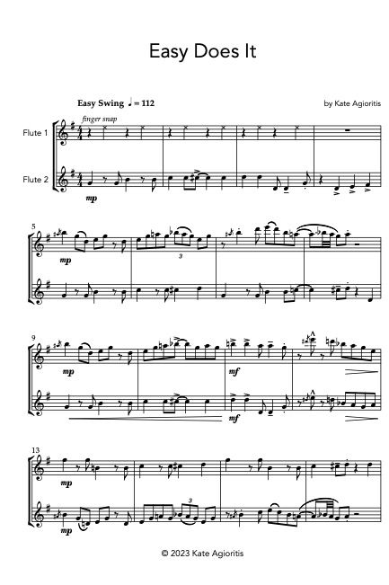 Thumbnail: Easy Does It - Jazz Duet for 2 Flutes