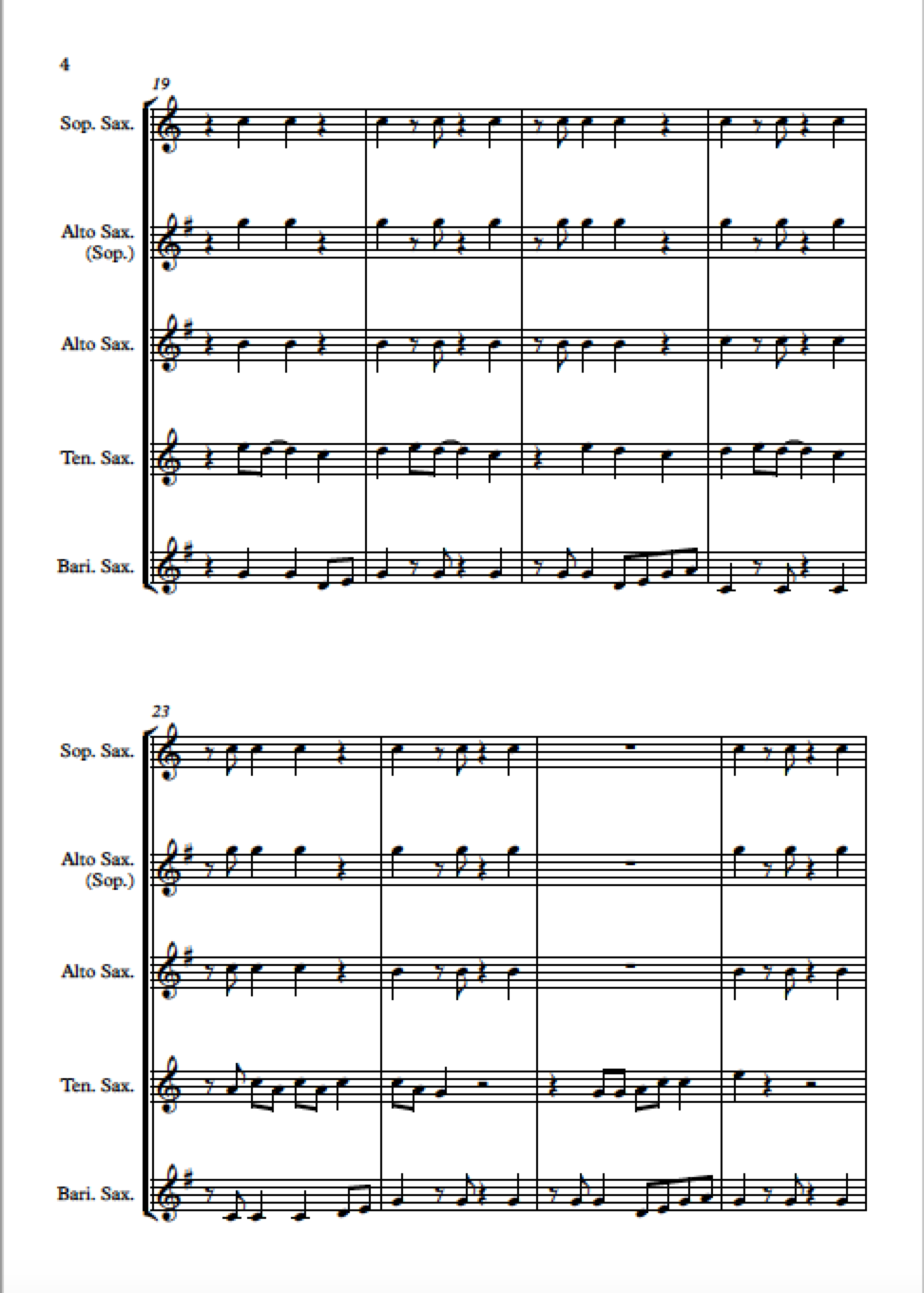 Thumbnail: Faith - Saxophone Quartet