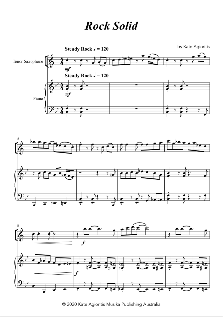 Thumbnail: Rock Solid - Tenor (or Soprano) Saxophone and Piano