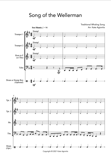 Thumbnail: Song of the Wellerman - Brass Quartet