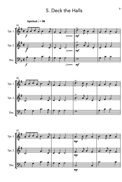 Thumbnail: Carols for Three - 15 Traditional Carols for (Flexible Brass Trio)