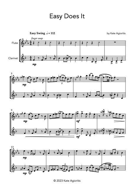 Thumbnail: Easy Does It - Jazz Duet for Flute and Clarinet