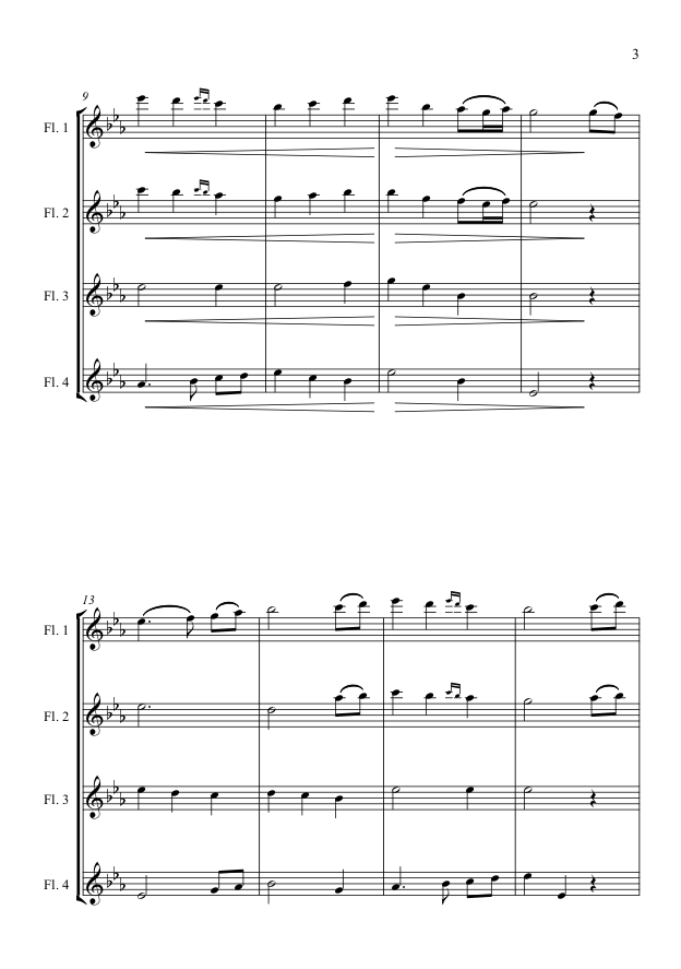 Thumbnail: The First Noel - Flute Quartet