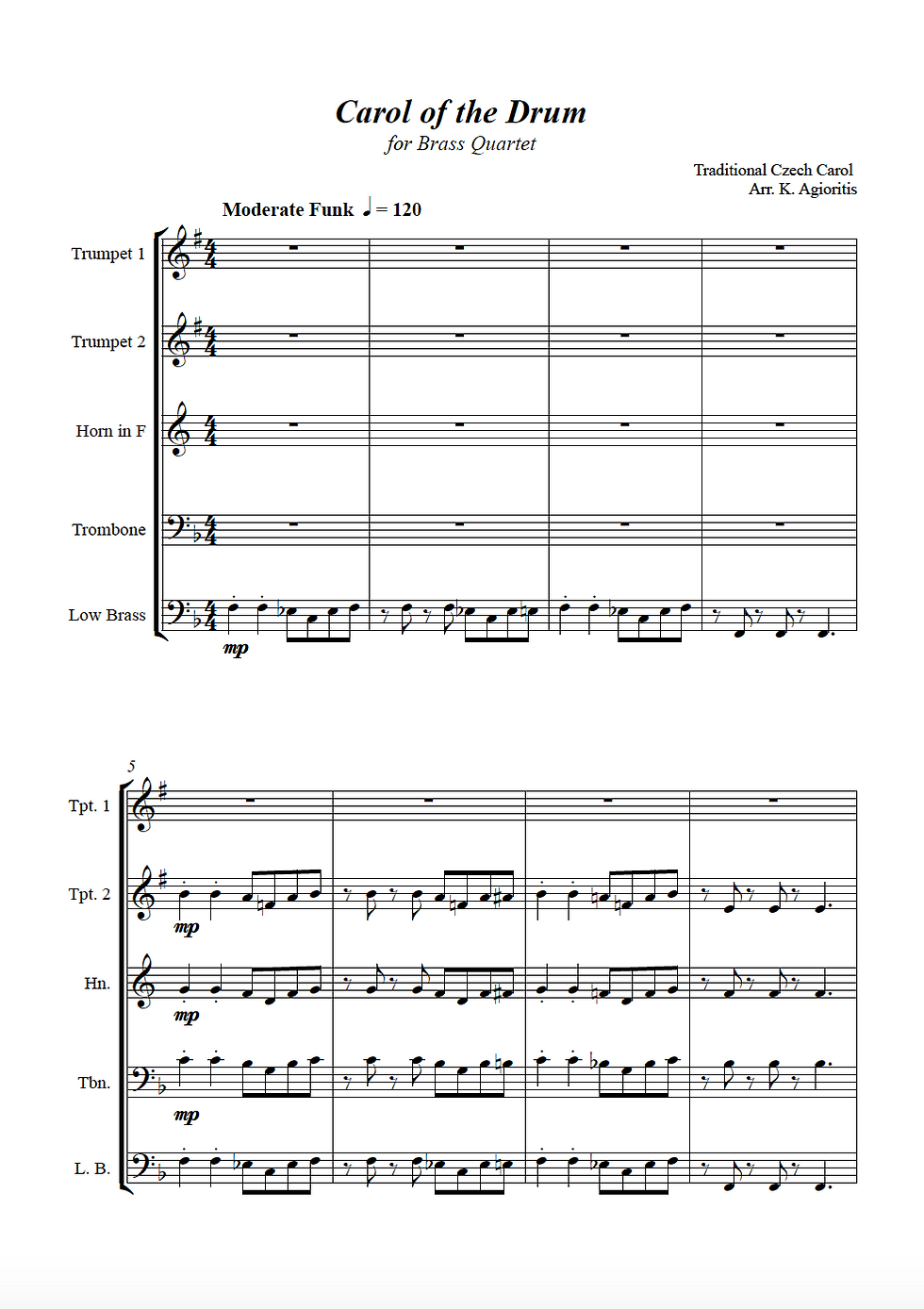 Thumbnail: Jazz Carols Collection Set 4 - Brass Quartet