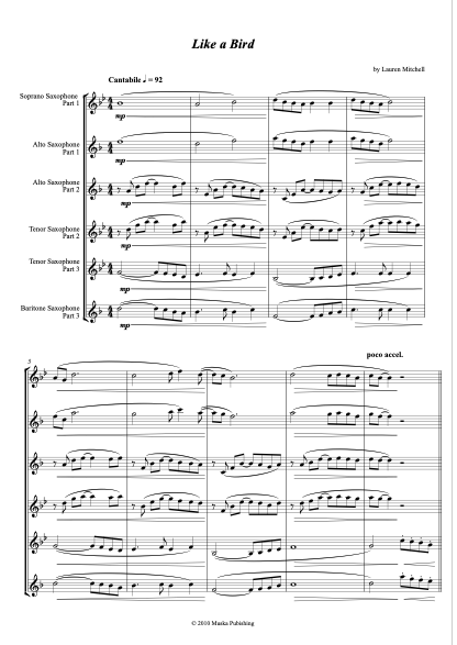 Thumbnail: Like A Bird - (Flexible) Saxophone Trio