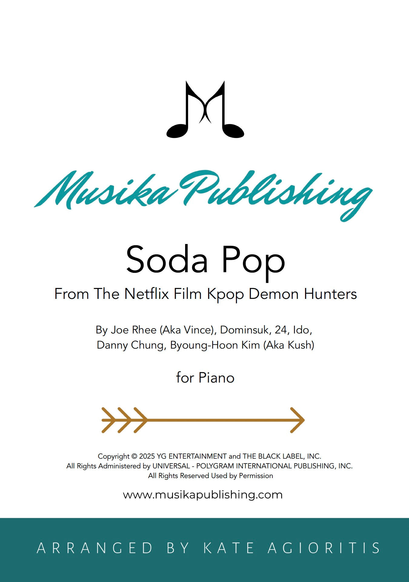 Soda Pop - KPop Demon Hunters - Solo Piano