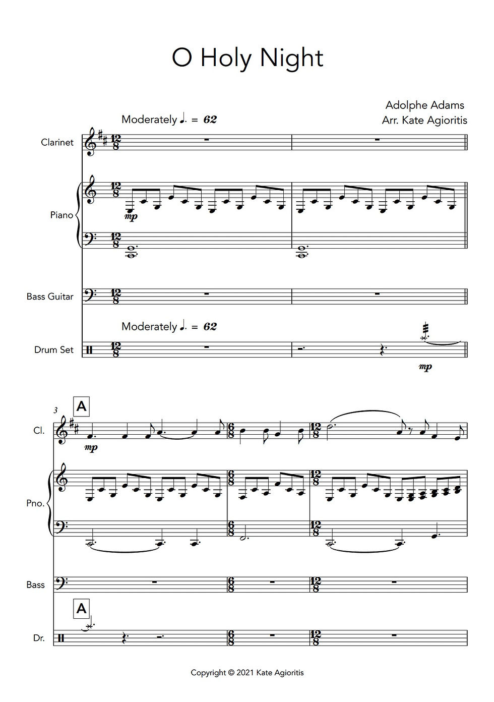 Thumbnail: O Holy Night - Clarinet and Piano (with optional Rhythm Section)