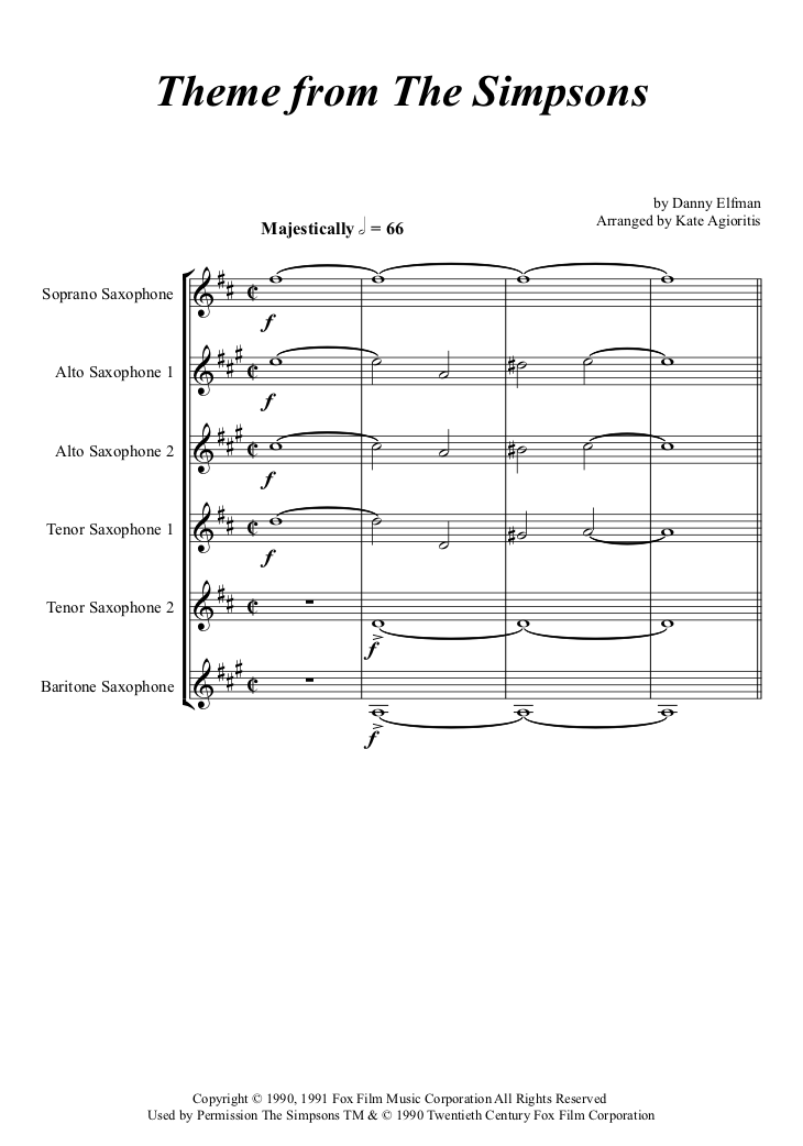 Thumbnail: Theme from The Simpsons - Saxophone Ensemble