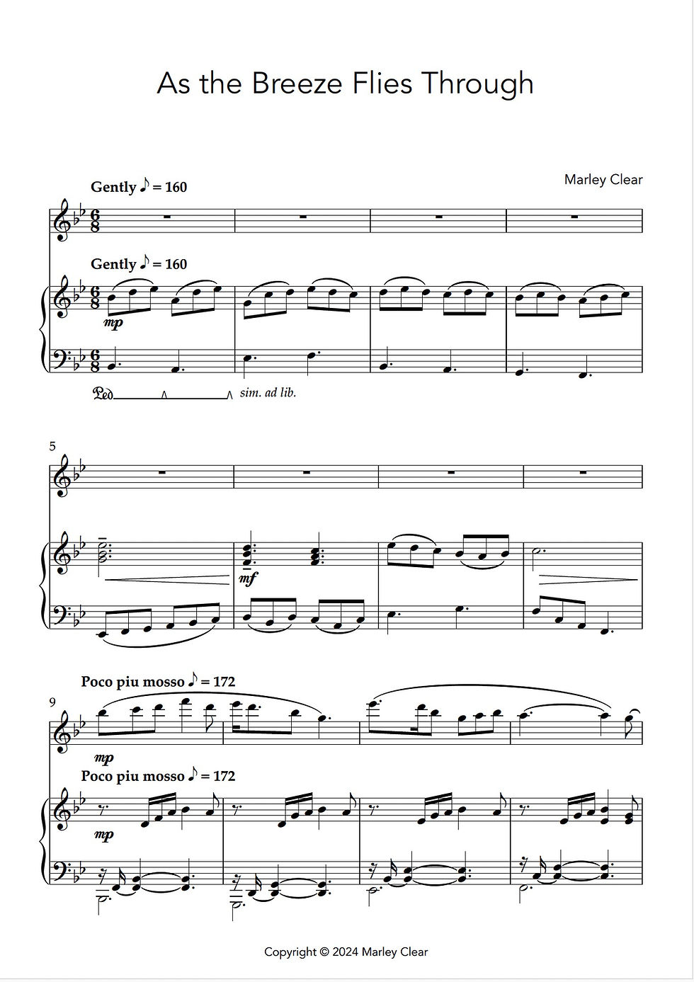 Thumbnail: As the Breeze Flies Through | Solo Flute with Piano