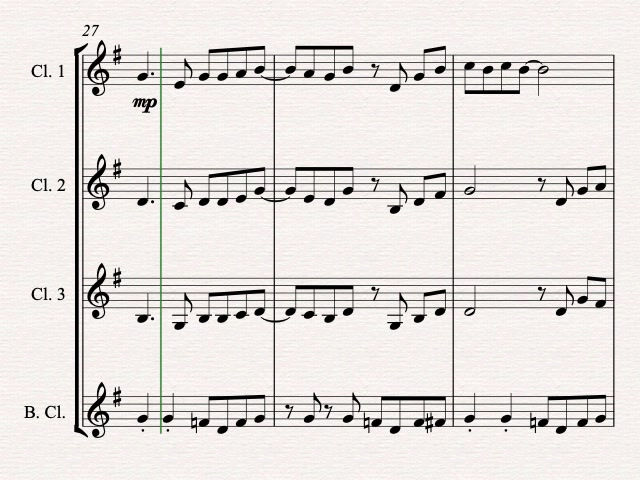 Thumbnail: Carol of the Drum - Clarinet Quartet