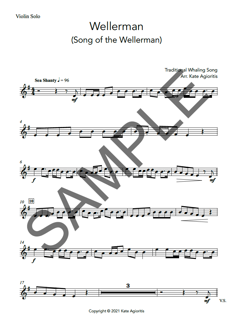 Thumbnail: Wellerman - Violin Solo with Accompaniment Track