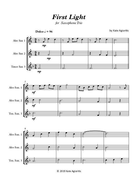 Thumbnail: First Light - Saxophone Trio