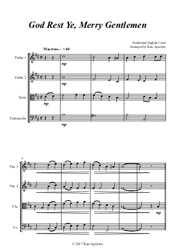 Thumbnail: God Rest Ye Merry Gentlemen - String Quartet