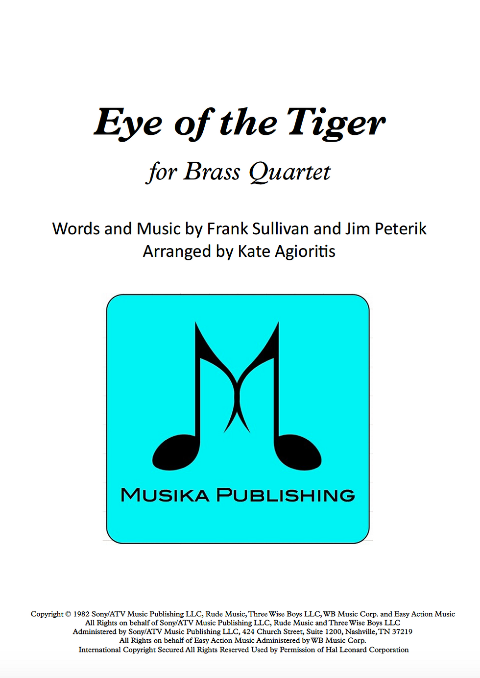 Eye of the Tiger (Survivor) - Brass Quartet
