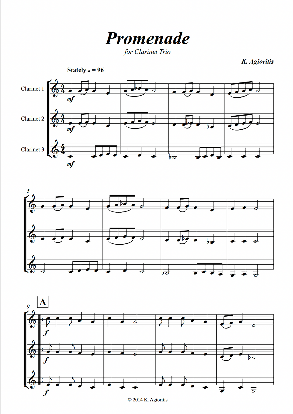 Thumbnail: Promenade - Clarinet Trio