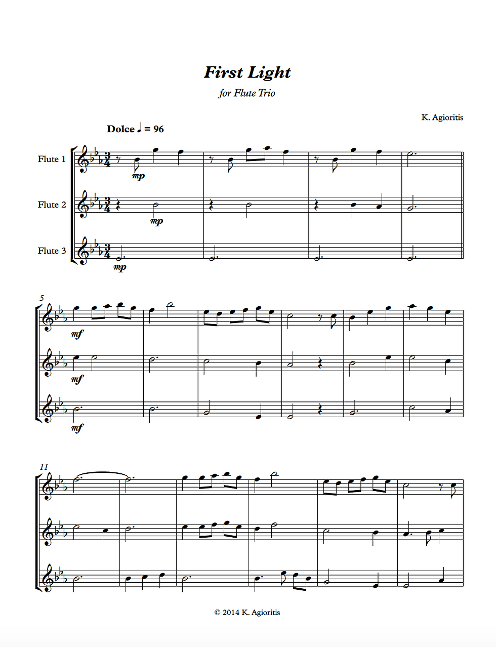Thumbnail: First Light - Flute Trio